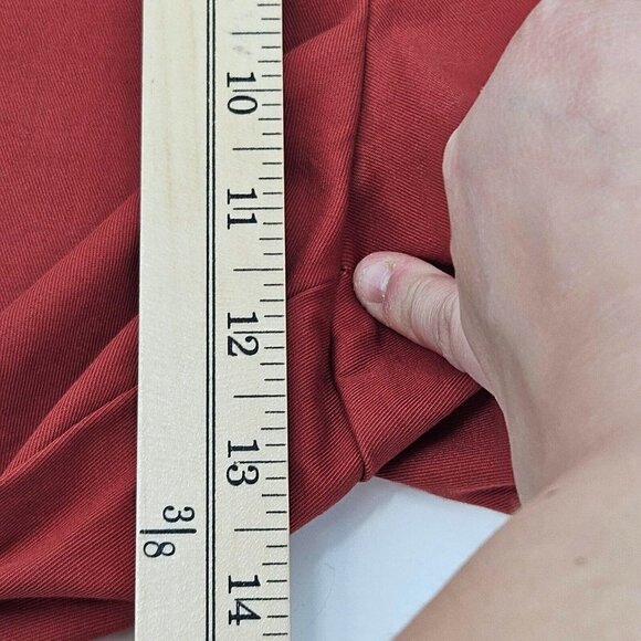 Long Tall Sally Cropped Straight Leg Pants In Brick Women’s Size 10 High Rise - Picture 9 of 11